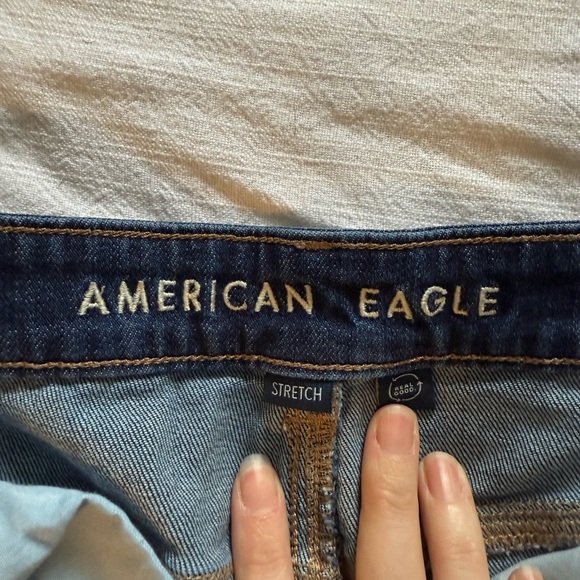 AE Dreamy Drape Stretch Super High-Waisted Baggy Wide-Leg Jean size 2 - Picture 6 of 8